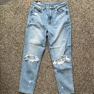 American Eagle distressed mom jeans